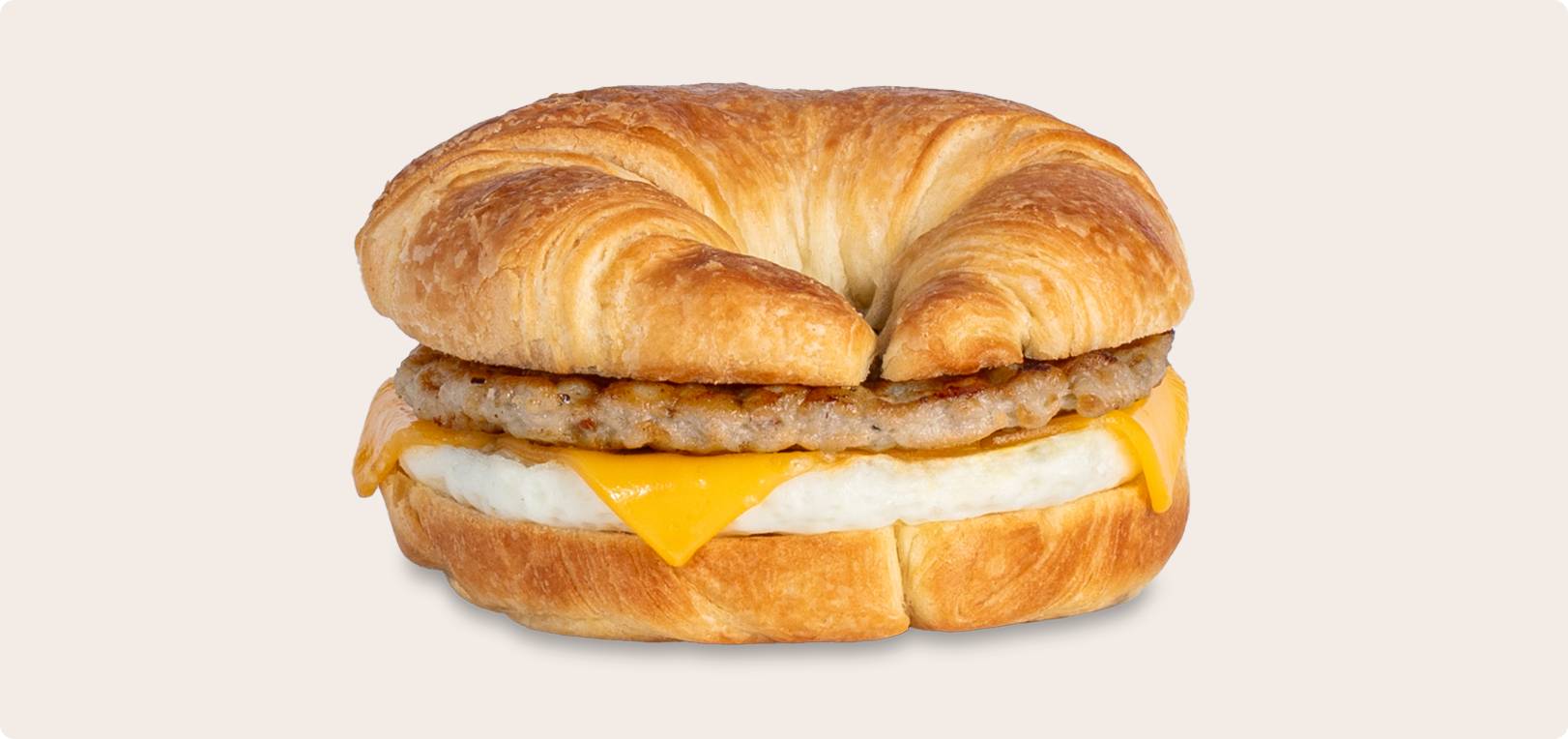 Turkey Sausage, Egg & Cheese on a Croissant