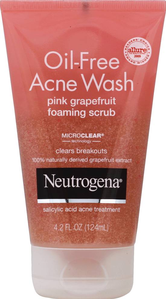 Neutrogena Oil-Free Pink Grapefruit Acne Wash Foaming Scrub (4.2 fl oz)