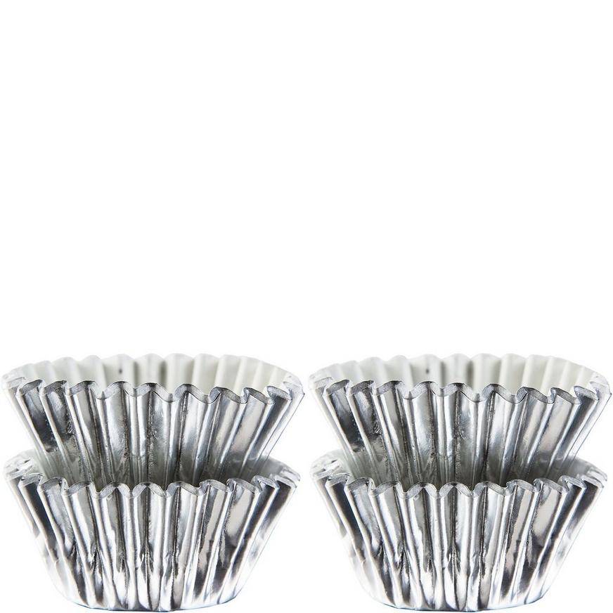 Mini Silver Baking Cups 75ct