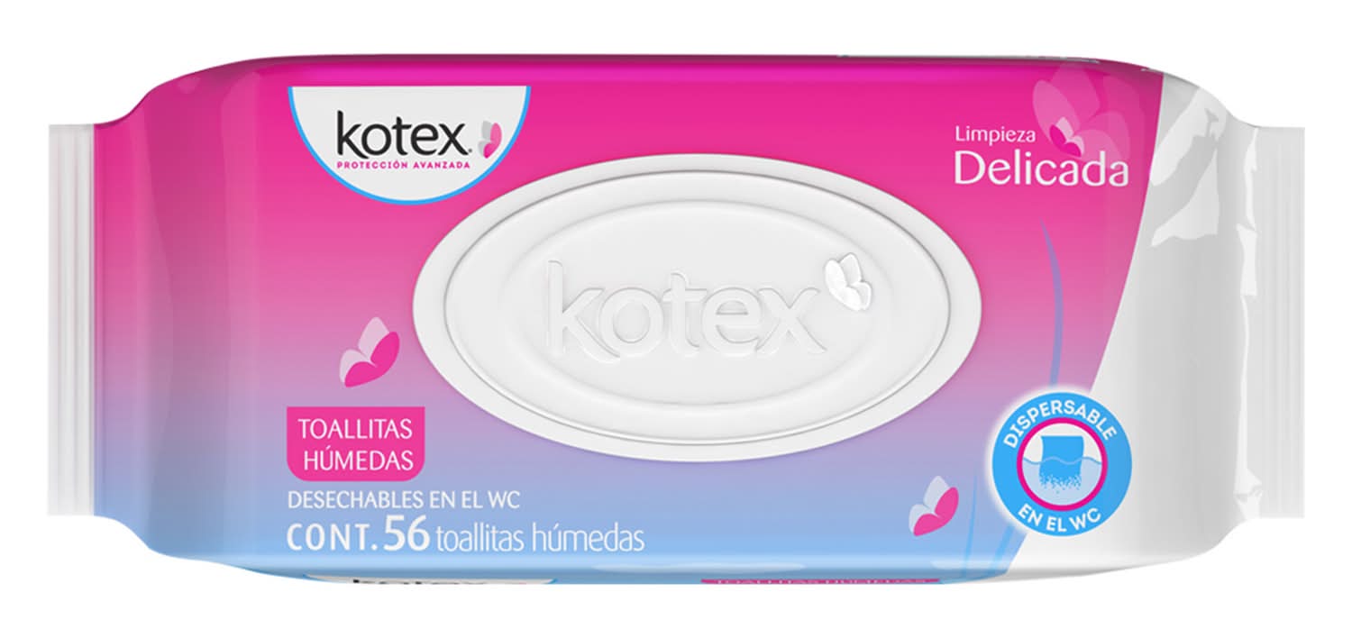 Kotex · Toallas húmedas limpieza delicada (90 g)