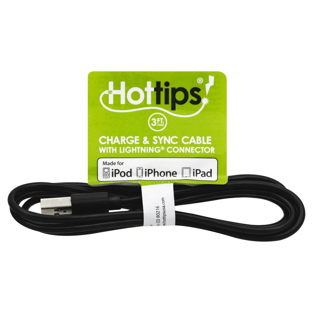 Hottips! Charge & Sync Cable With Lightning Connector (1 cable)