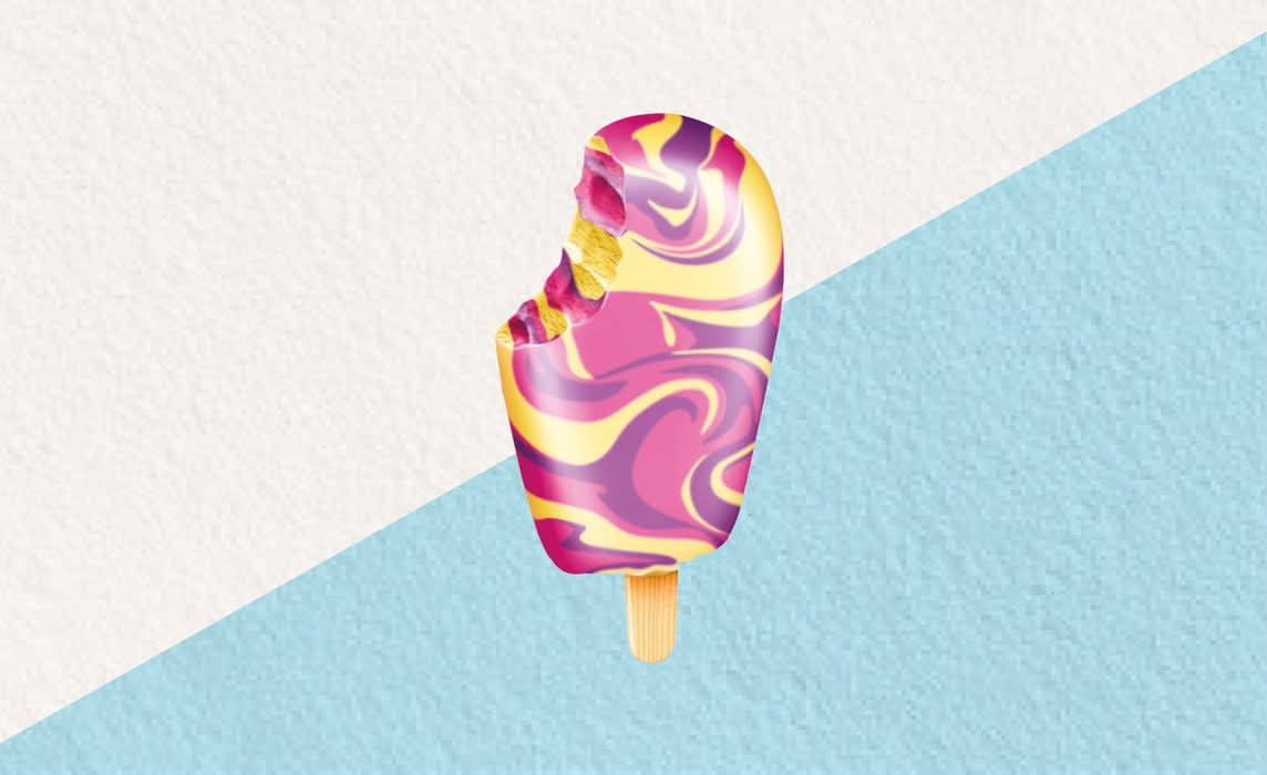 Streets Paddle Pop Rainbow Frozen Dessert Stick 68ml