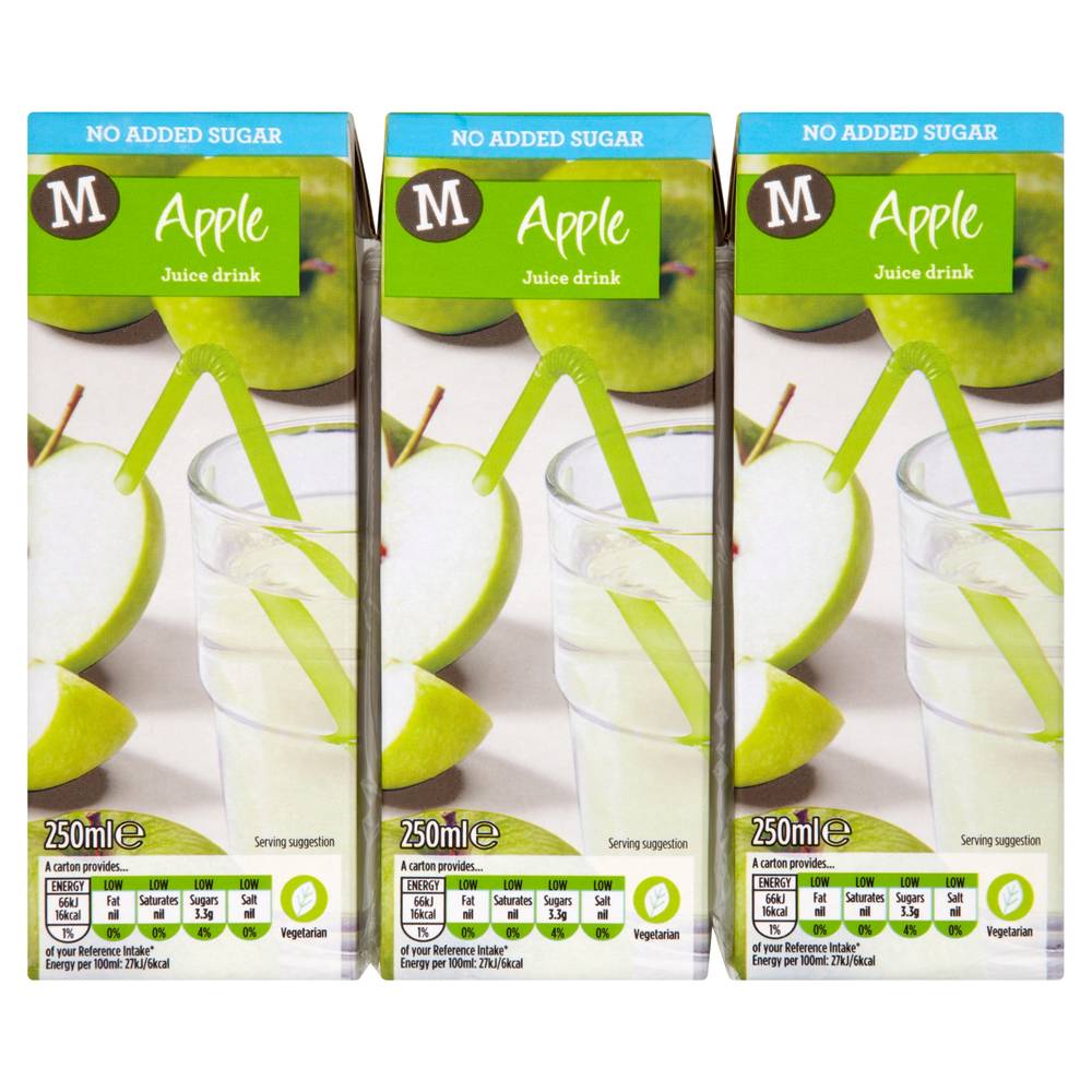 Morrisons Apple Juice Drink (3 x 250ml)