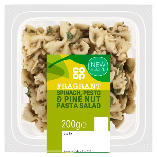 Co-op Spinach Pesto & Pine Nut, Fragrant Pasta Salad (200g)