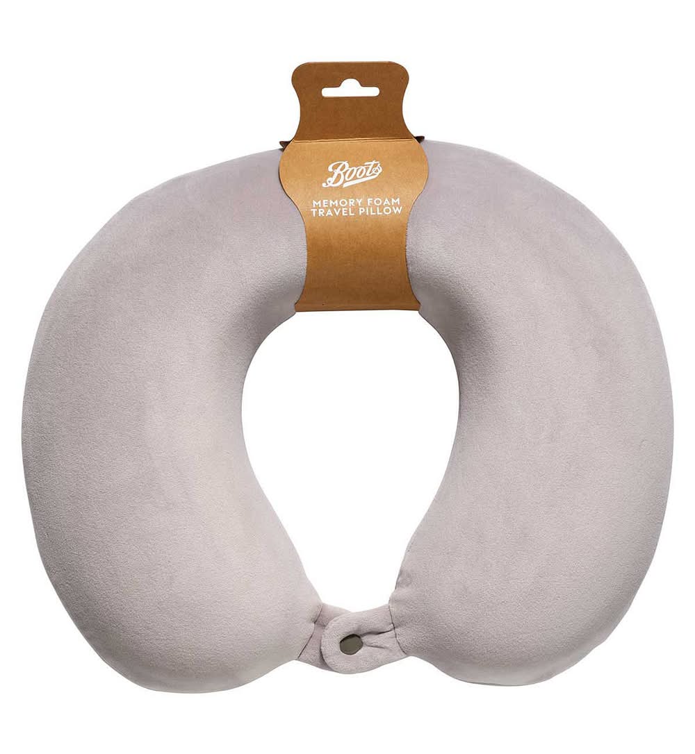 Boots Grey, Memory Foam Travel Pillow