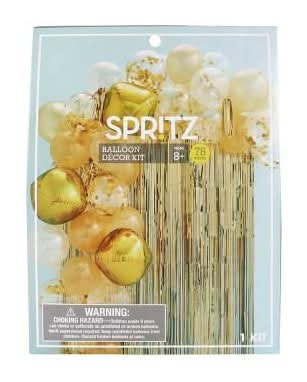 Spritz Balloons Arch With Backdrop Age 8+, Large, Black-Gold (78 ct)