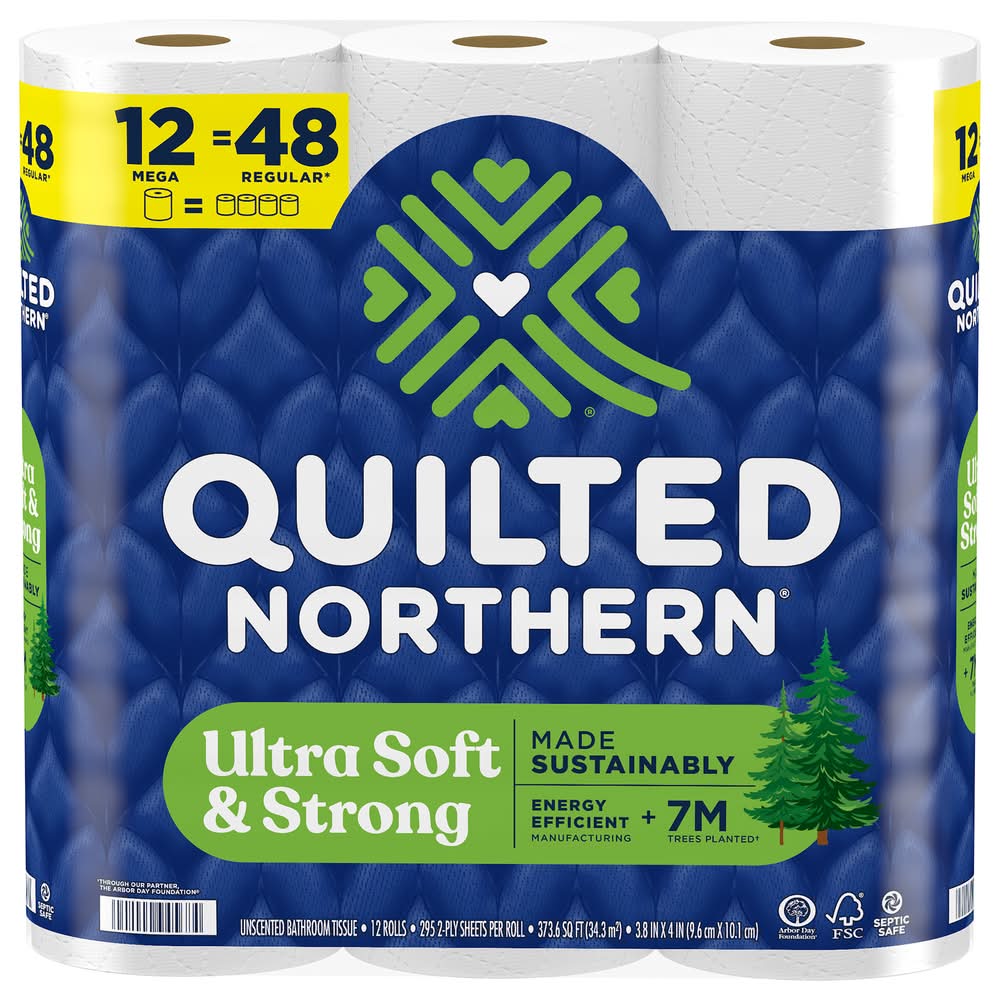 Quilted Northern Mega Rolls 2-ply Ultra Soft & Strong Unscented Bathroom Tissue