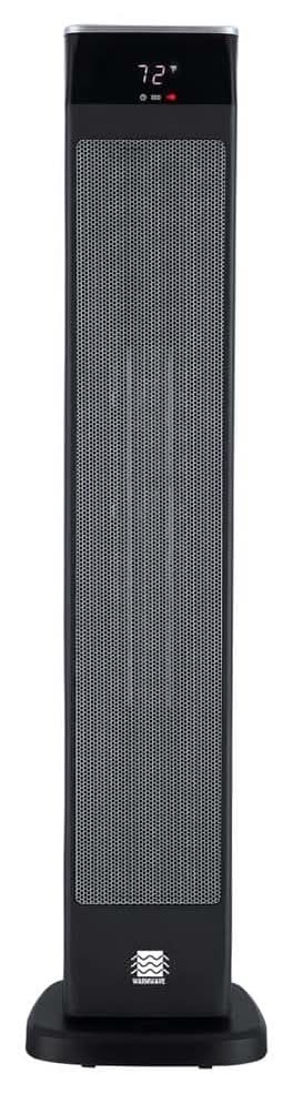 Warmwave Deluxe Digital 30 In. Oscillating Ceramic Tower Space Heater With Remote Control And Safety Protection