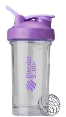 Blender Bottle Pro24 Plastic Shaker Bottle 24 fl oz, Clear/Purple