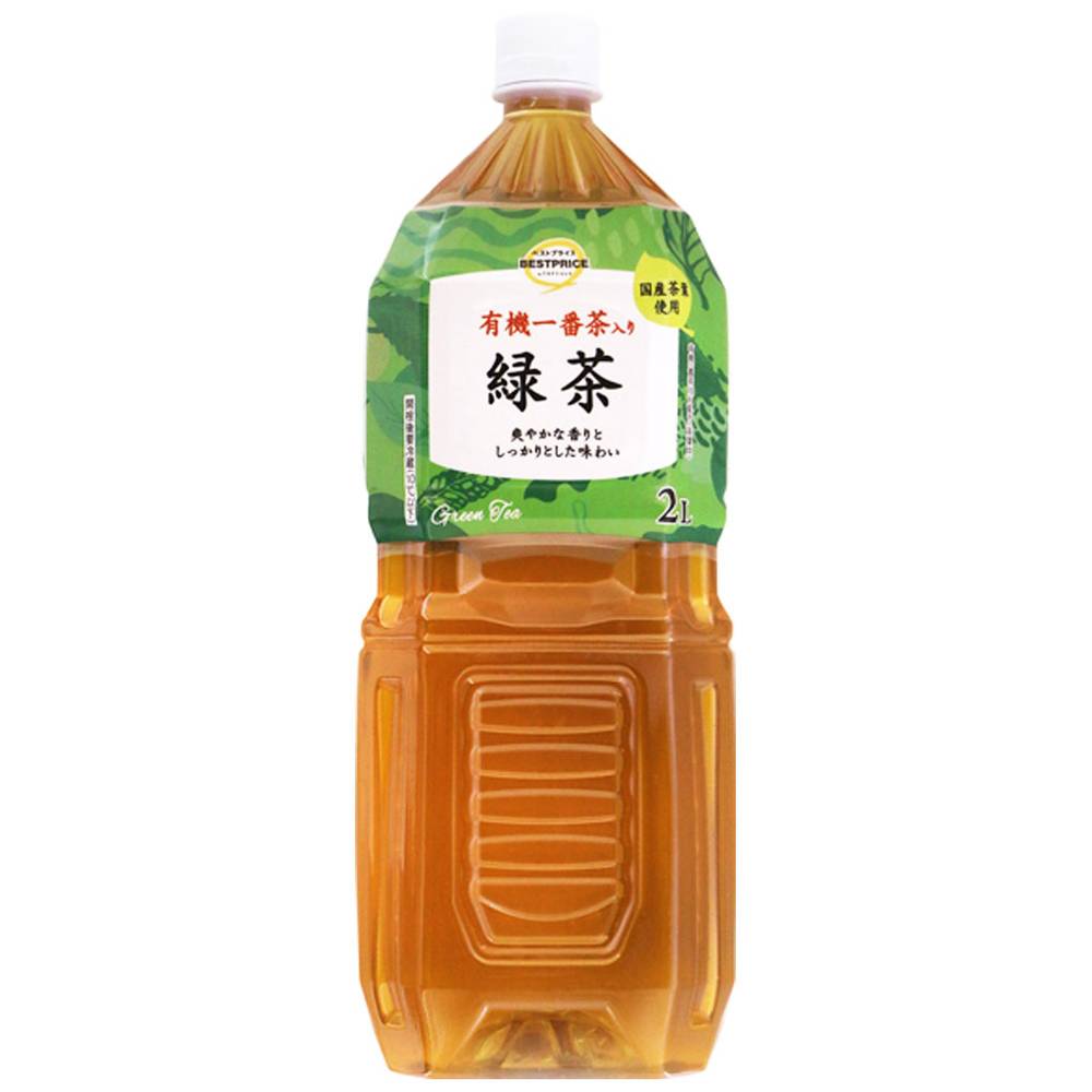 トップバリュ　ベストプライス　有機一番茶入り　緑茶/2L