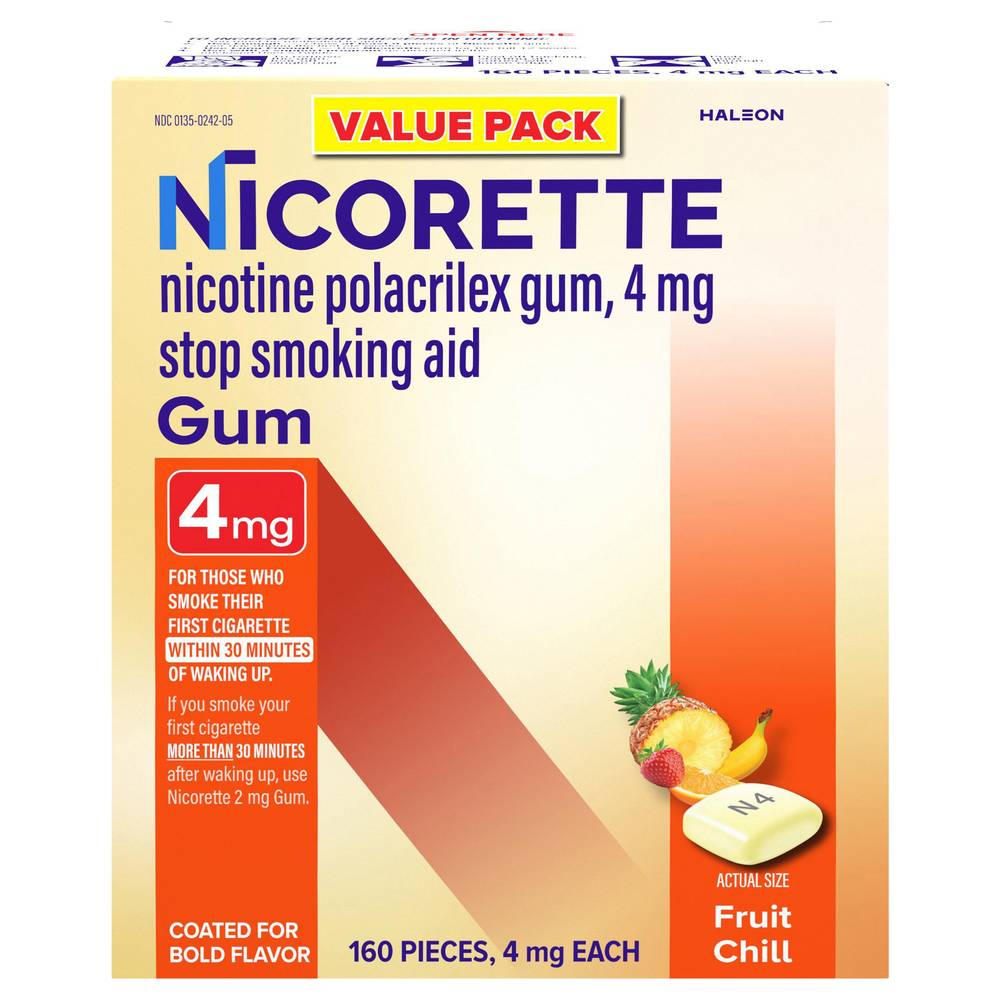 Nicorette Fruit Chill Nicotine Polacrilex Gum