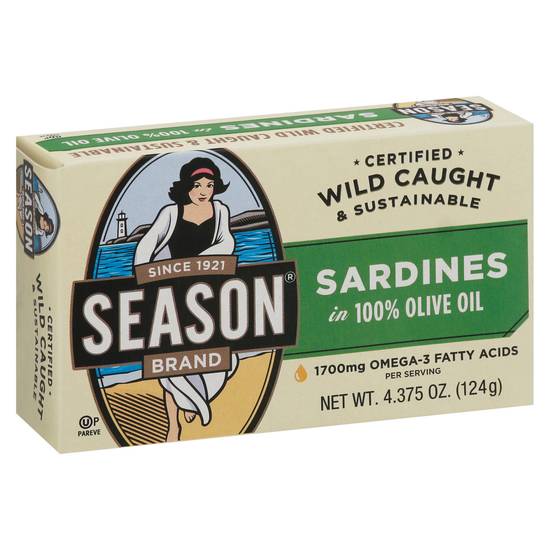 Season Wild Caught & Sustainable Sardines in Pure Olive Oil