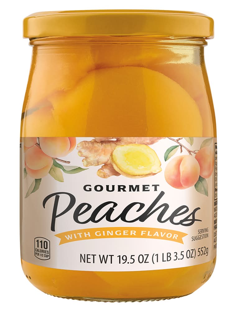 Gourmet Peaches, Ginger (19.5 oz)