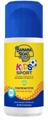 Banana Boat Kids Sunscreen Roll On - SPF 60+ - 2.5 fl oz: Whole Body, Sport Sunscreen, Scented, Homosalate 9%
