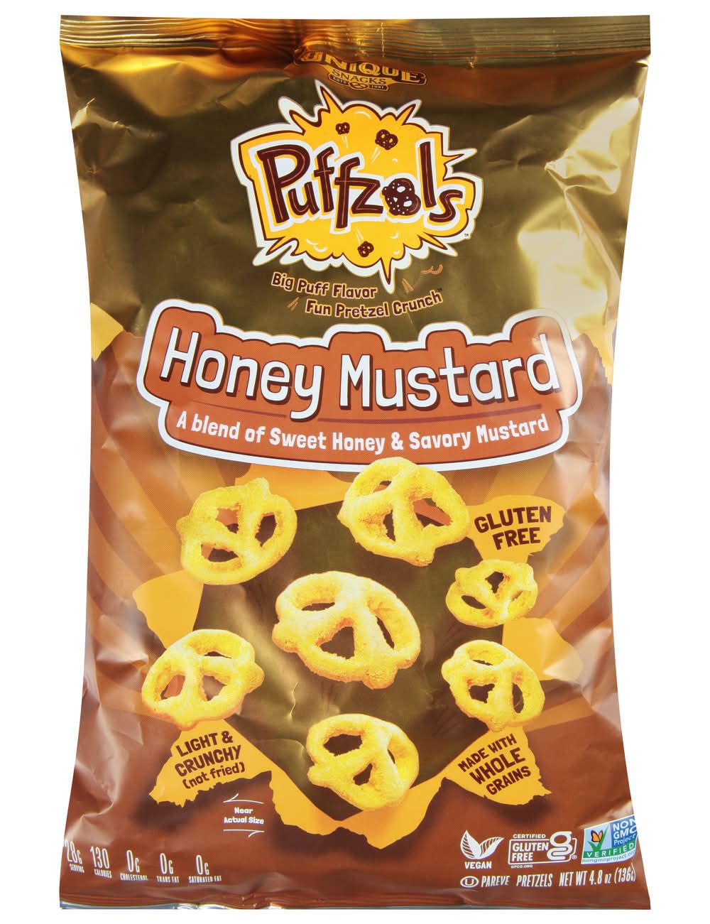 Unique Snacks Honey Mustard Puffzels (4.8 oz)