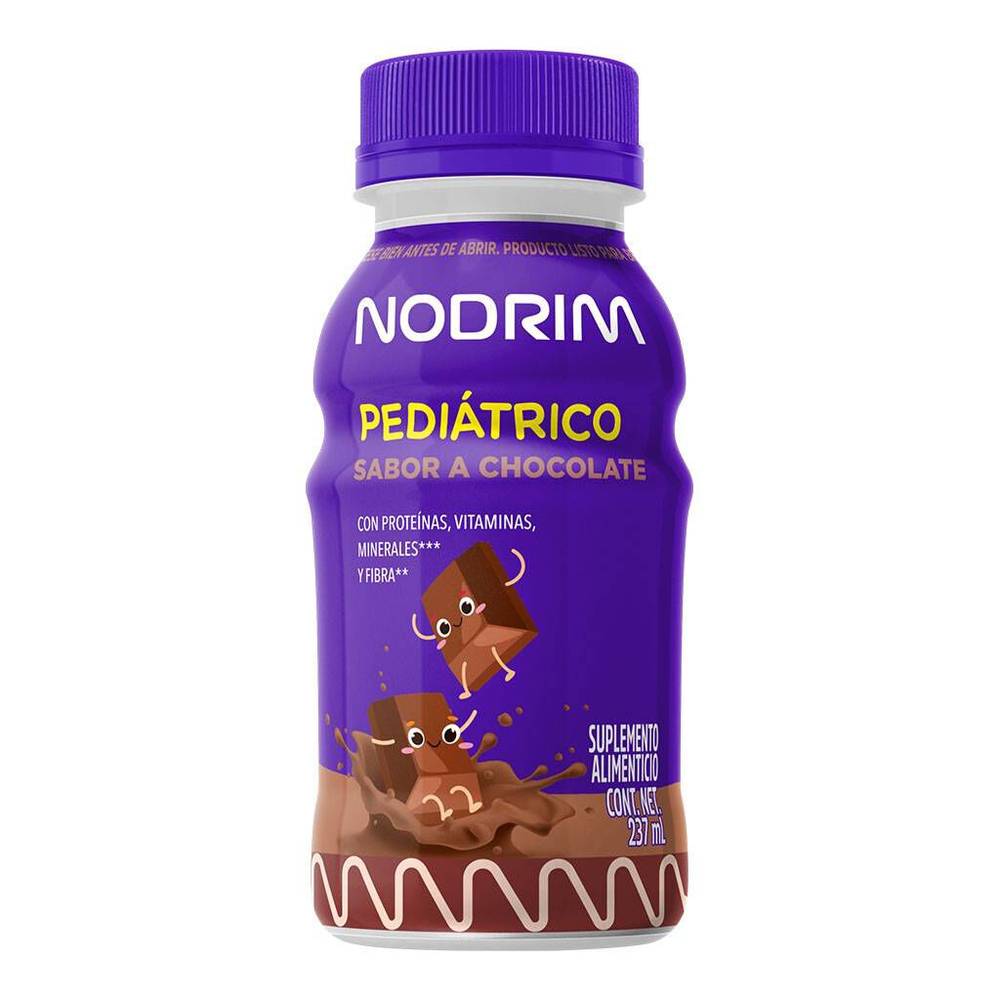 Nodrim · Suplemento alimenticio pediátrico, chocolate (237 ml)