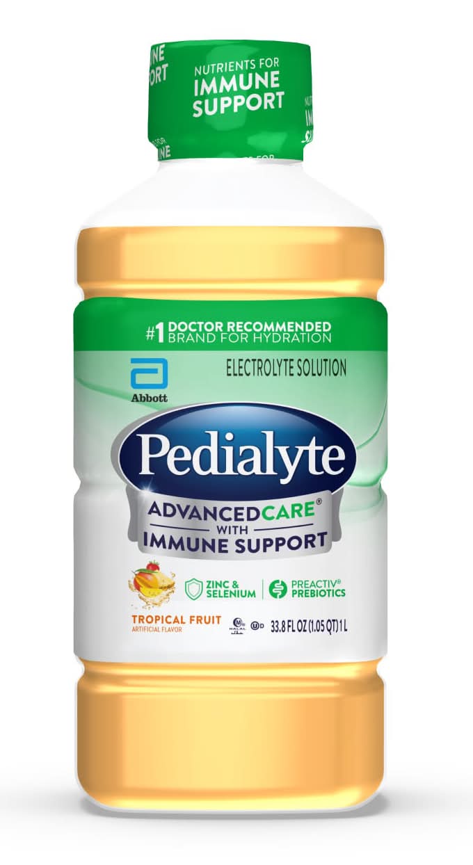 Pedialyte Advanced Care With Immune Support Electrolyte Solution, Tropical Fruit (33.8 fl oz)