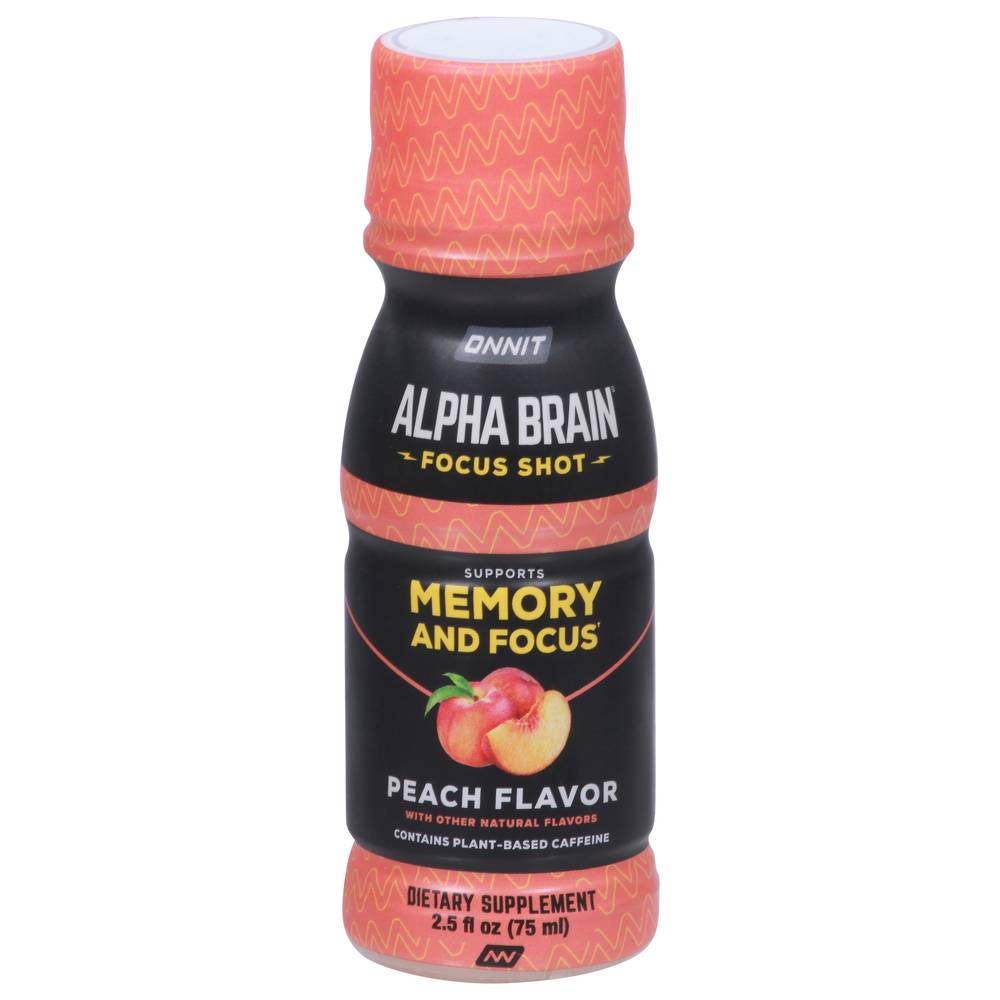 Onnit Alpha Brain Peach Flavor Focus Shot