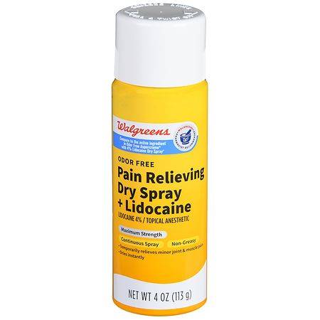 Walgreens Pain Relieving Dry Spray + Lidocaine (4 oz)