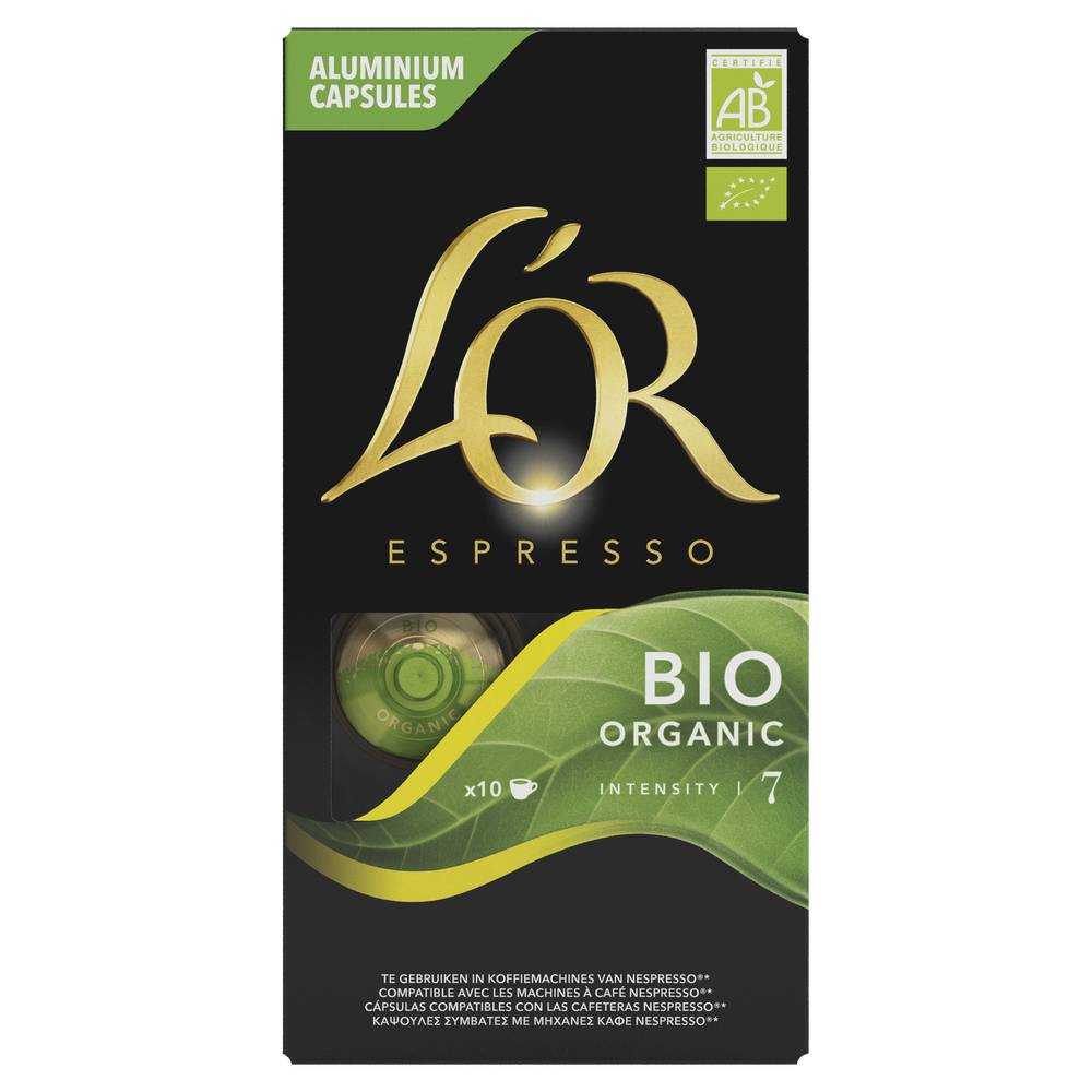 L'OR - Bio organic café capsules compatibles espresso intensité 7 (52 g)