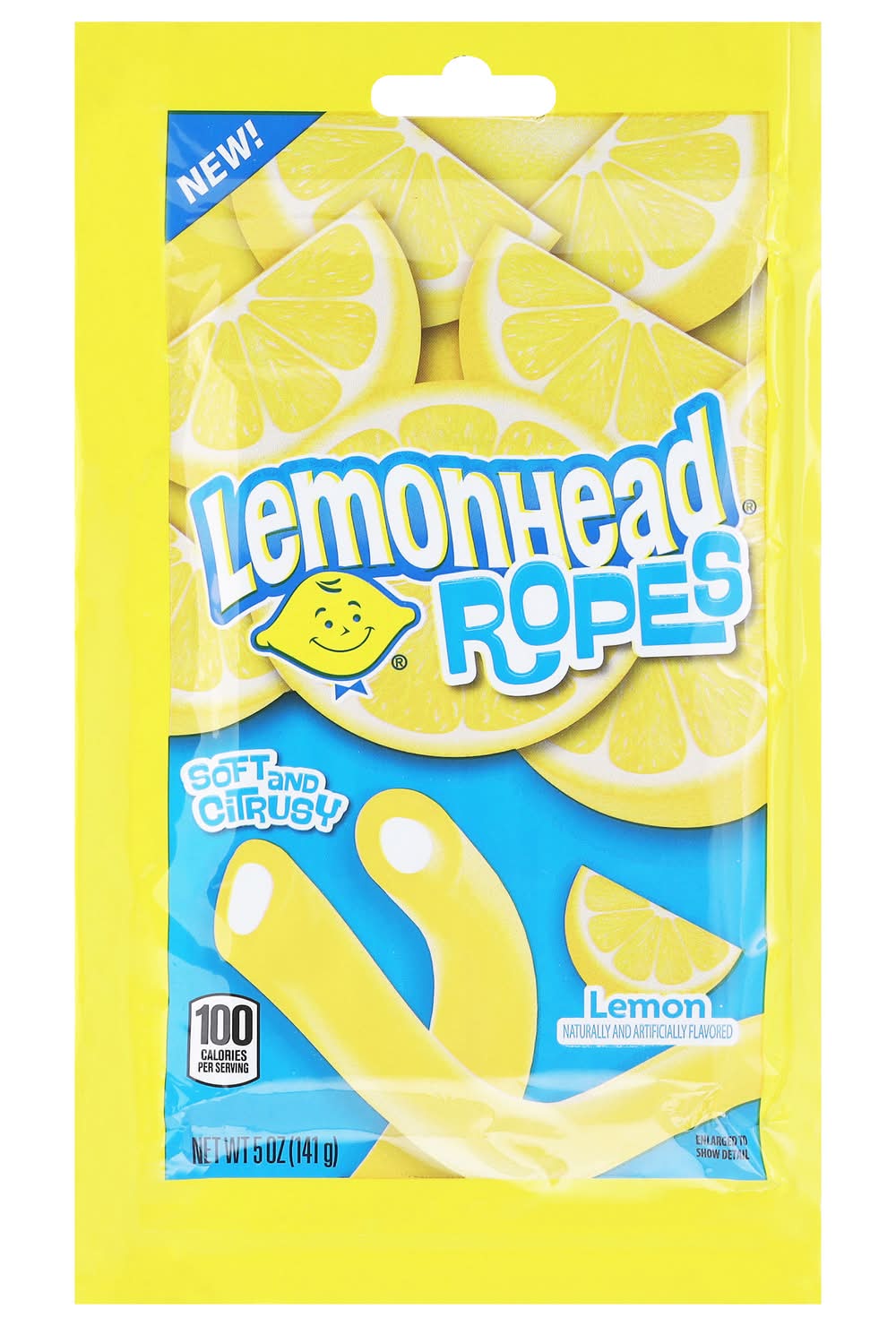 Lemonhead Soft & Citrusy Ropes Candy, Lemon (5 oz)