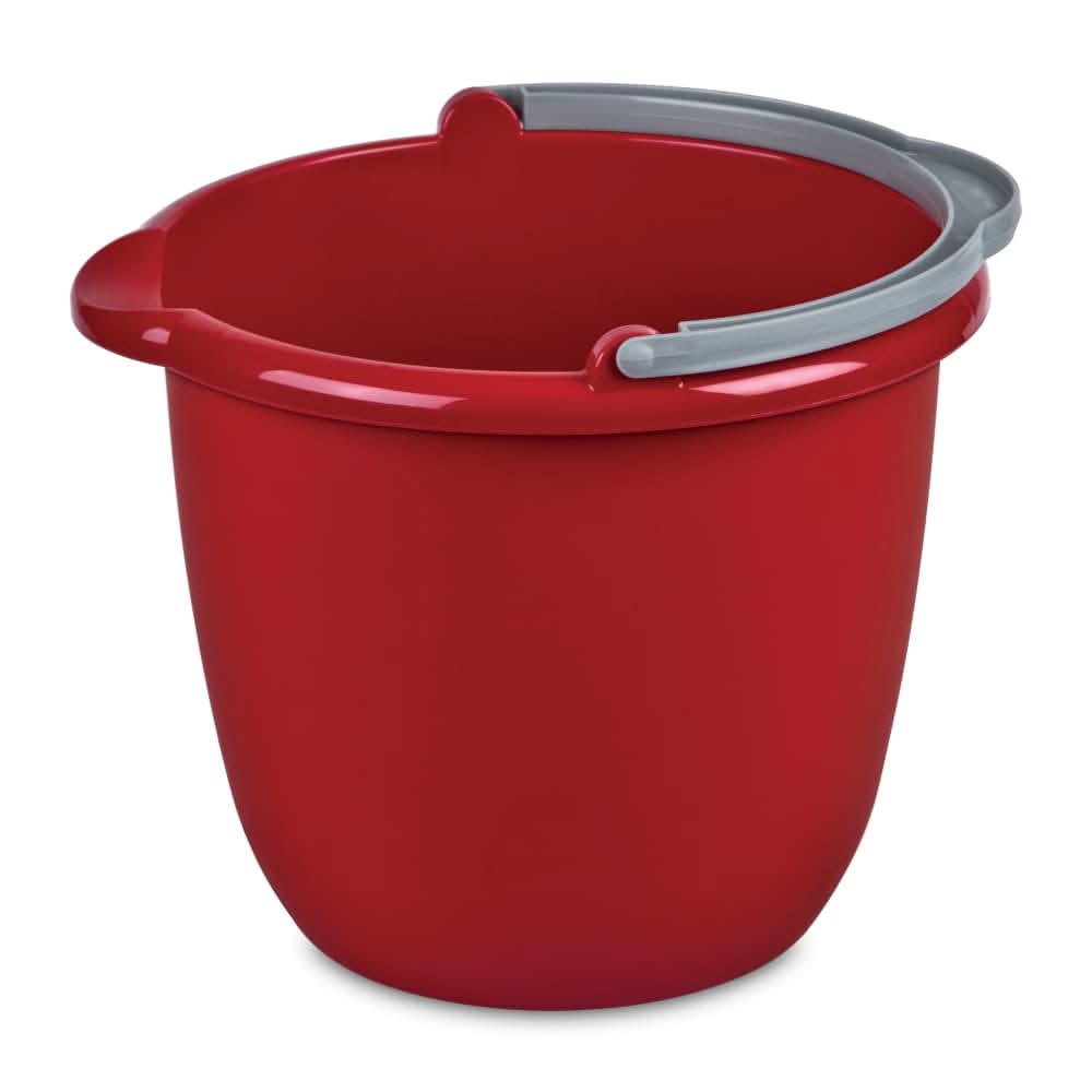Sterilite Classic Spout Bucket 10 Qt, Red
