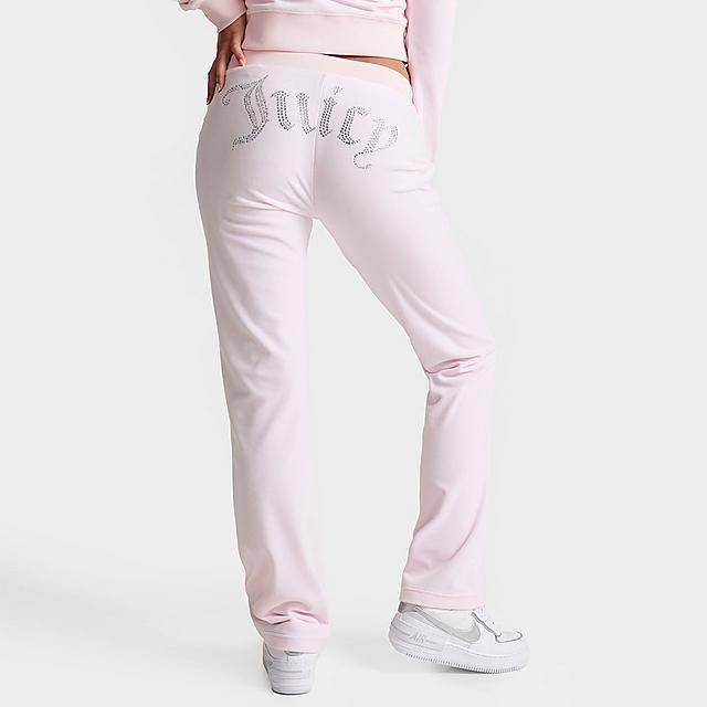 Women'S Juicy Couture Og Big Bling Velour Track Pants (Small)