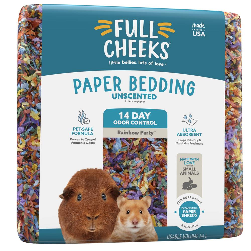 Full Cheeks™ Odor Control Small Pet Paper Bedding - Rainbow Party (Size: 56 L)
