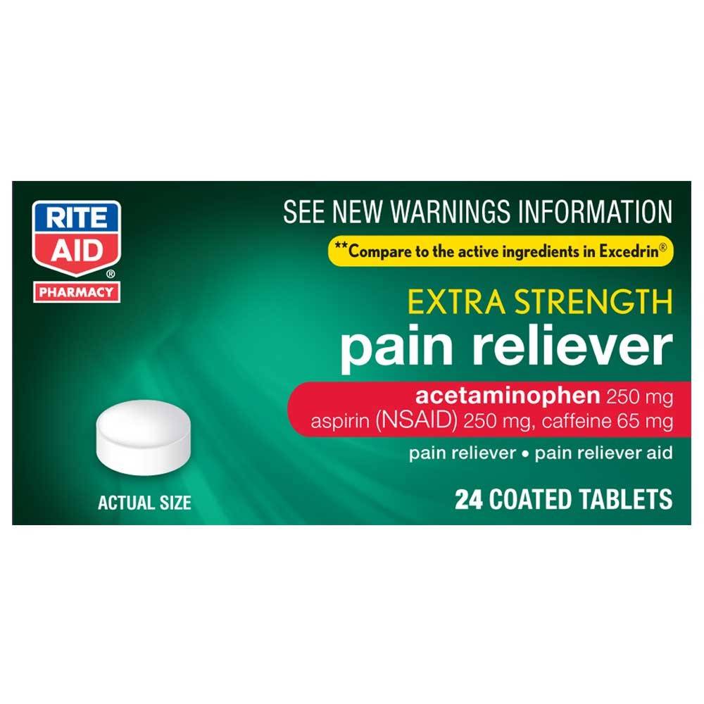 Rite Aid Acetaminophen 250 mg Extra Strength Pain Reliever