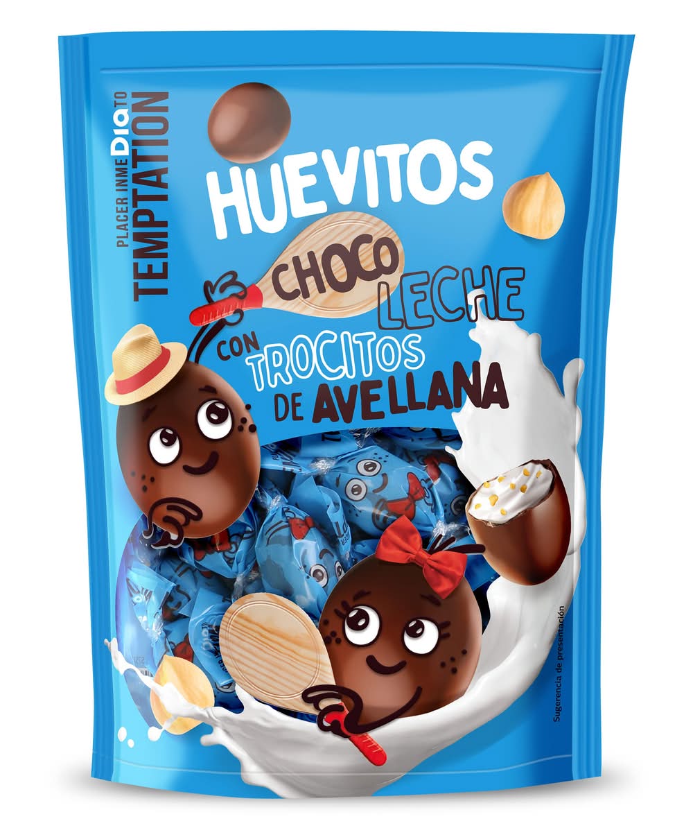 Mini Huevos De Chocolate Rellenos Temptation De Dia Bolsa 150 G