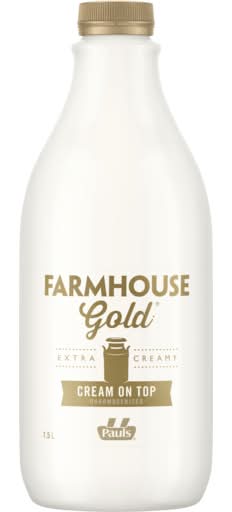 Pauls Farmhouse Gold Unhomogenised Extra Creamy Milk (1.5L)