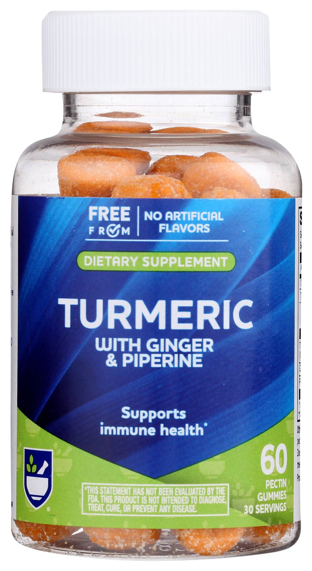 Rite Aid Pectin Based Turmeric Gummy - Ginger & Piperine, 60 ct