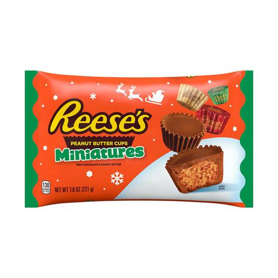 Order REESE'S Miniatures Milk Chocolate Peanut Butter Cups Candy, Christmas, 7.8 oz, Bag food online from CVS store, PEARLAND on bringmethat.com
