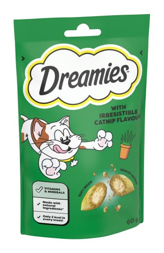 Dreamies Catnip, Cat Treat Biscuits (60g)
