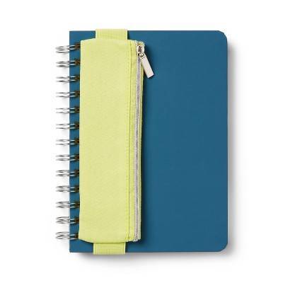 Spiral College Ruled Journal with Pouch Blue - up&up™: 5x7 Hard Cover, 96 Pages, Lined Paper, Spiral Binding