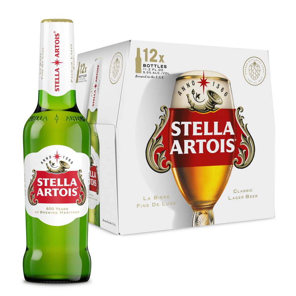 Stella Artois Premium Belgian Style Lager Beer (12 x 11.2 fl oz)