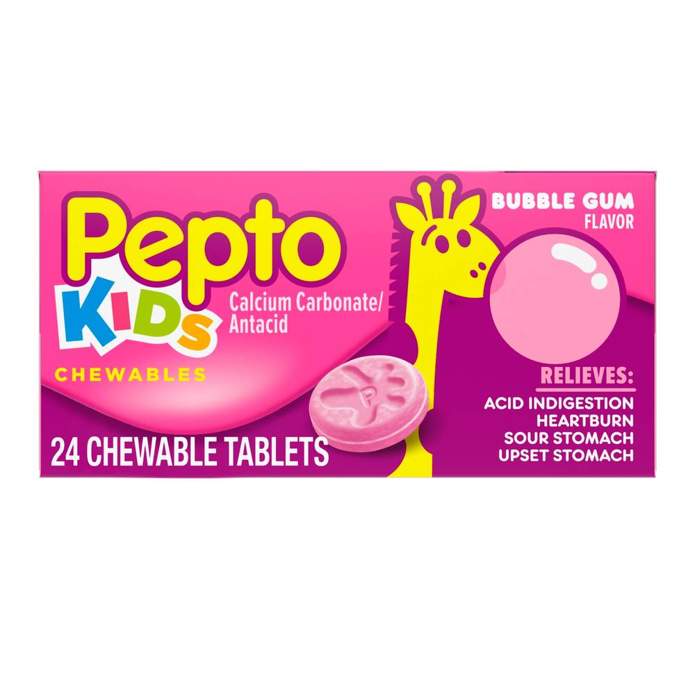 Pepto-Bismol Kid's Chewable Tablets(24 Ct)(Bubblegum)