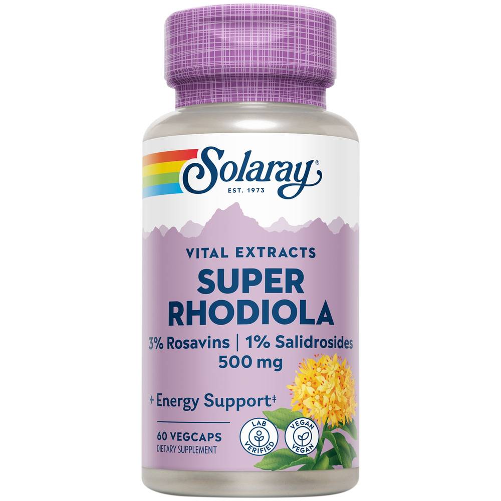 Solaray Super Rhodiola Extract For Healthy Stress and Energy Support
