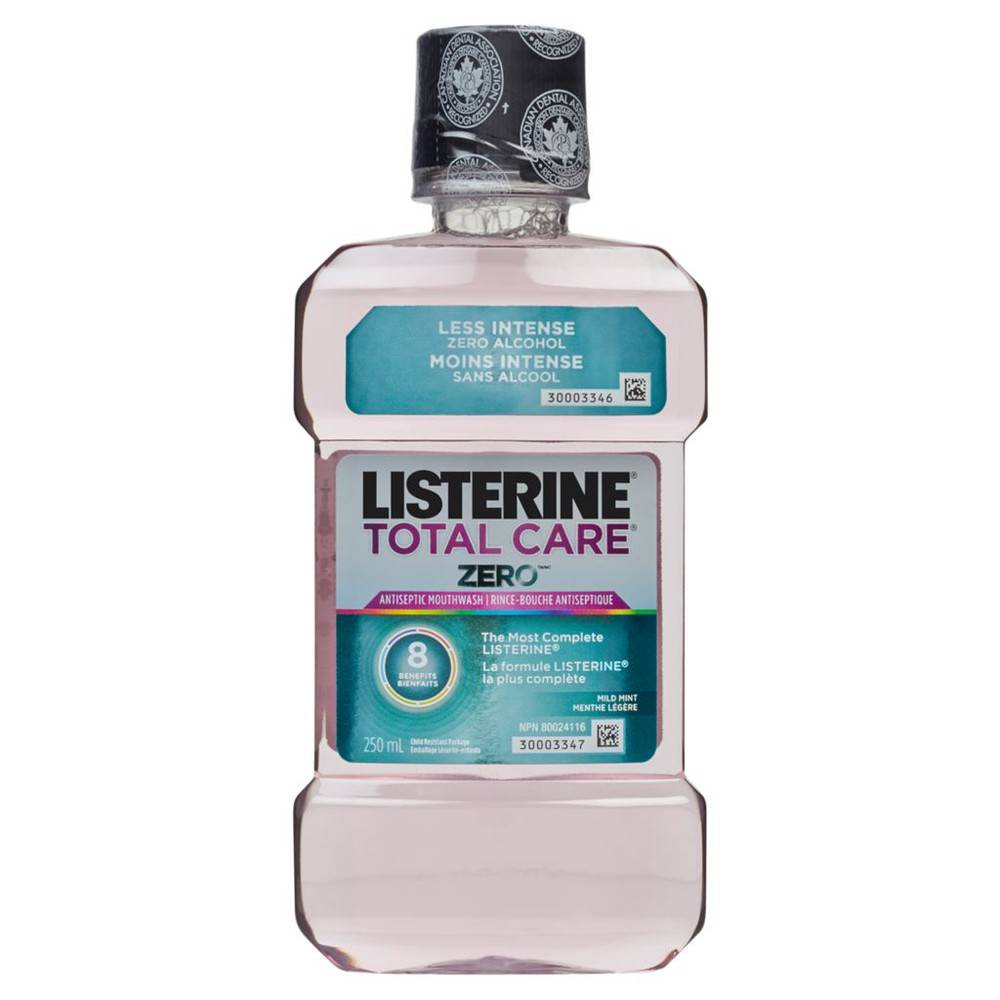 Listerine Total Care Zero Mild Mint Antiseptic Mouthwash (250 ml)