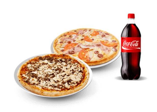 Menu duo (2 Pizzas  + maxi coca cola )🍕🍕🥤