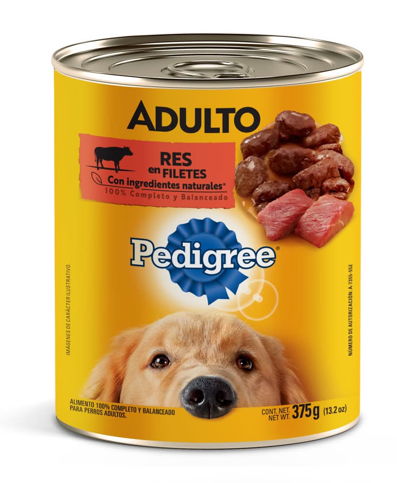 Pedigree · Alimento húmedo de res en filetes para perro, Adulto (375 g)