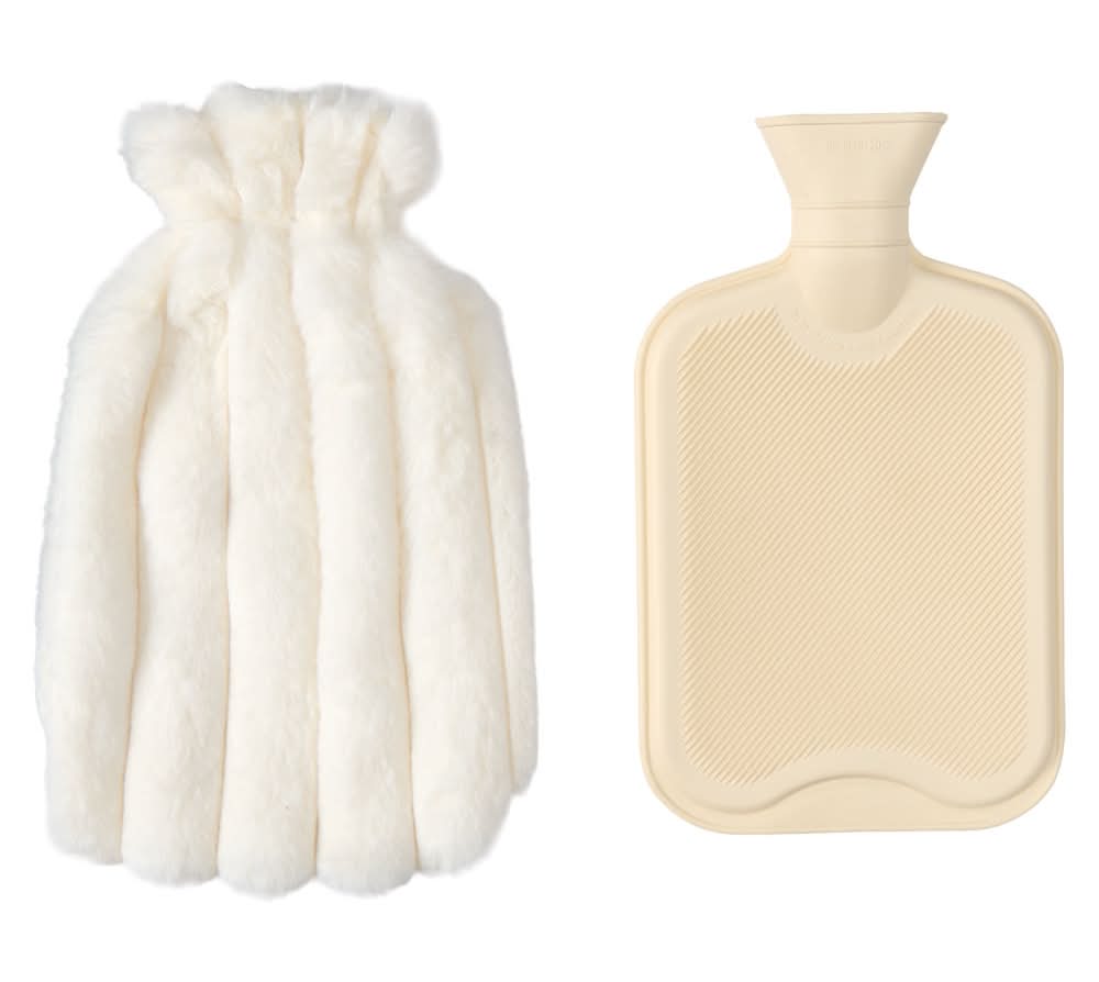 KIRKTON HOUSE Huggable Heating Bag - White Ribbed Fur
