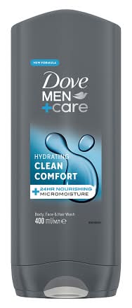 Dove Men+Care 3-in-1 Hair Body and Face Wash Hydrating Clean Comfort (400ml)