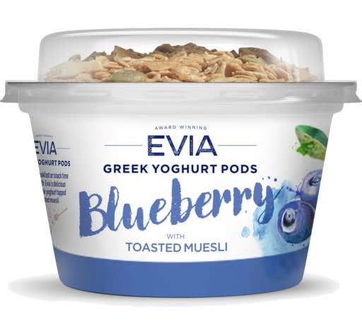 Evia Greek Yoghurt Pods Blueberry With Toasted Muesli (170g)