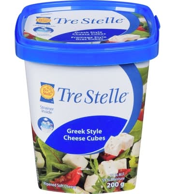 Tre stelle cubes de feta à la grecque 21% m.g. - greek style feta cheese cubes 21% m.f.