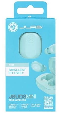 JLab Minitrue Wireless Earbuds, Mint Green