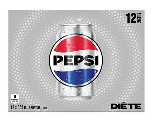 Diet pepsi soda au cola - cola soda (12 pièces, 355 ml)