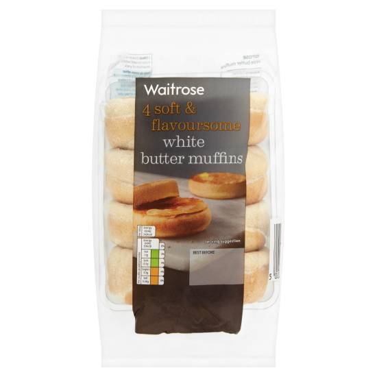 Waitrose White Butter Muffins (4ct)