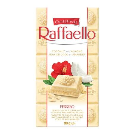 Raffaello Ferrero White Chocolate Bar, Coconut And Almond (90 g)