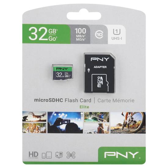 Pny Microsdhc Elite Flash Card 32 Gb